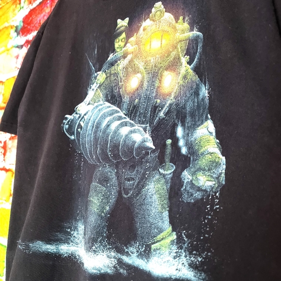 2010 Bioshock 2 Big Daddy Little Sister Tee - Picture 3 of 9